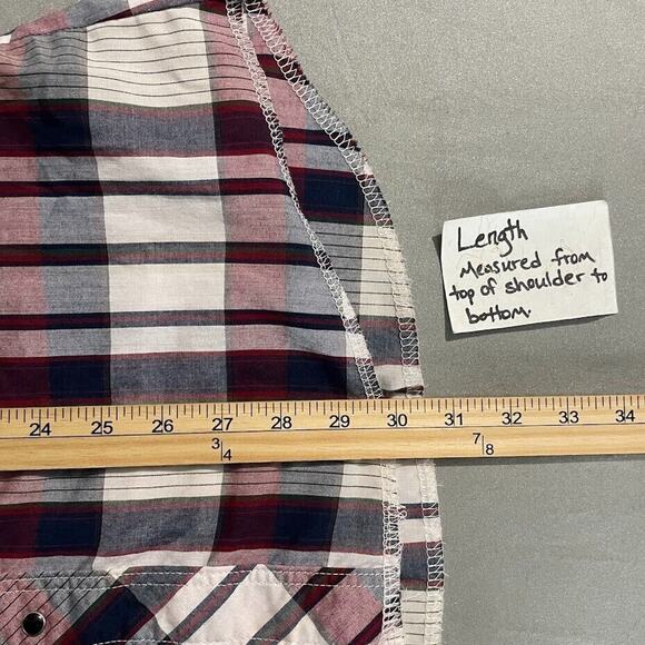 Vtg Rustler Mens Size 16 34 / 35 Pearl Snap X Long Tails Western Shirt Cowboy - Picture 9 of 10